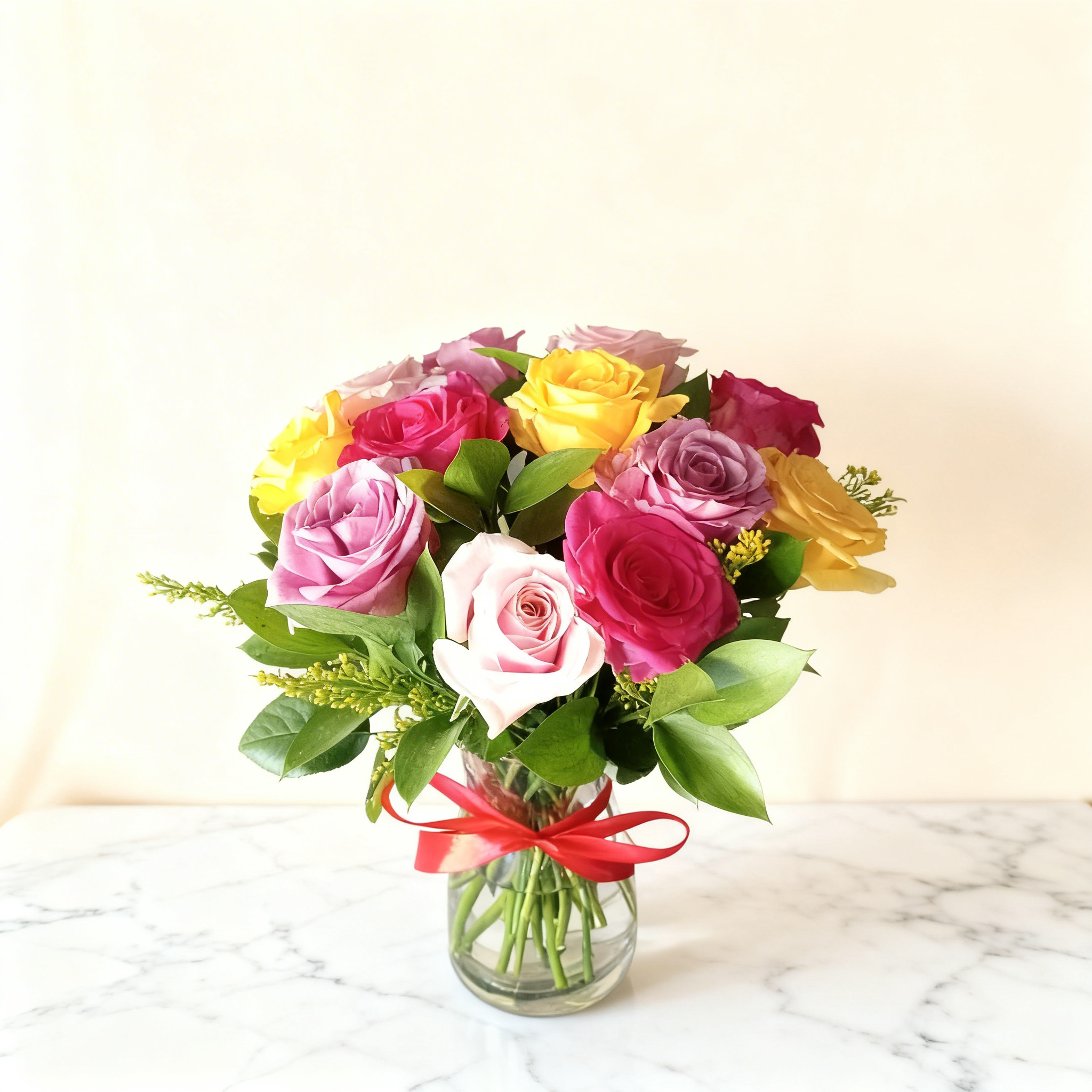 One Dozen Mixed Roses