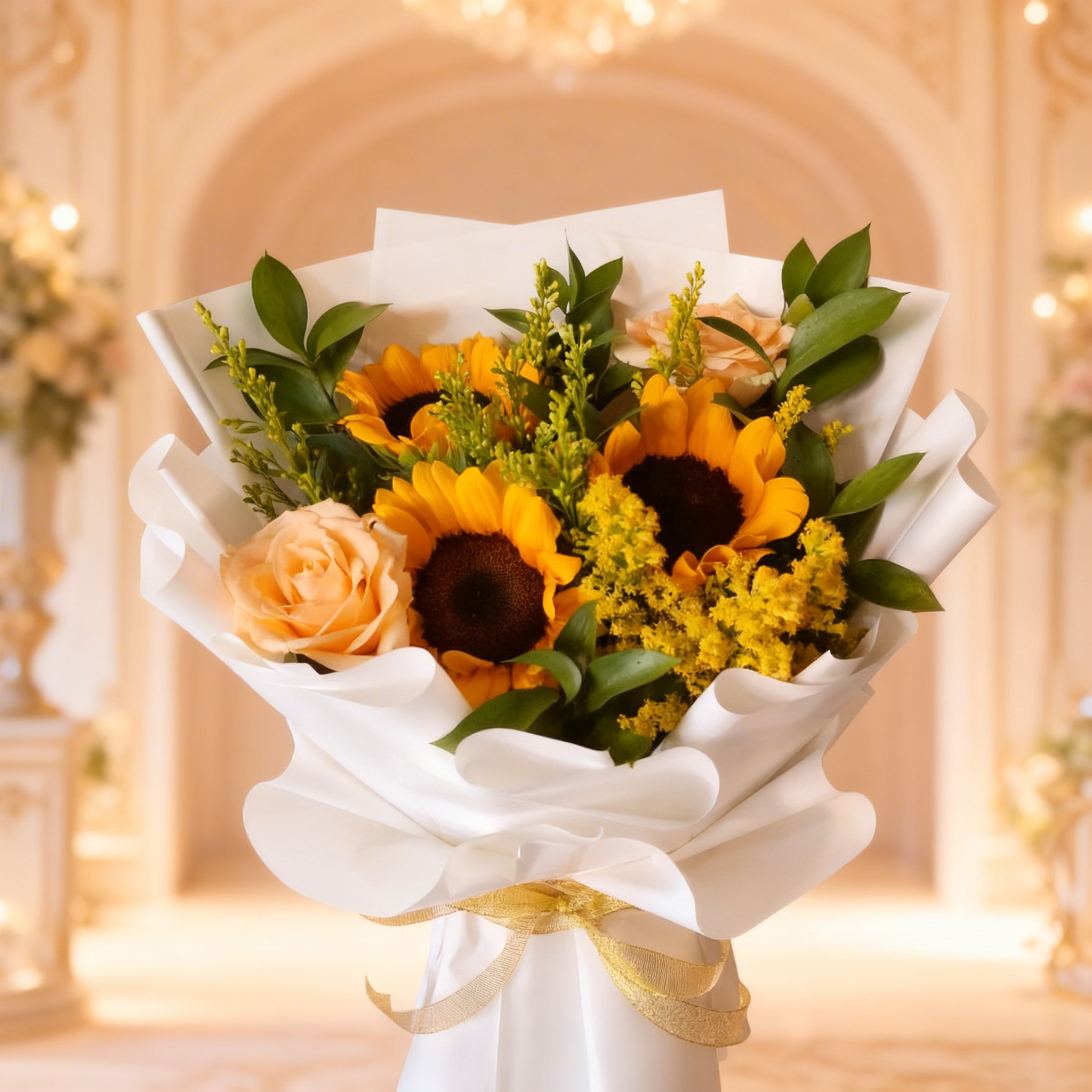 Sunflower & Rose Bouquet