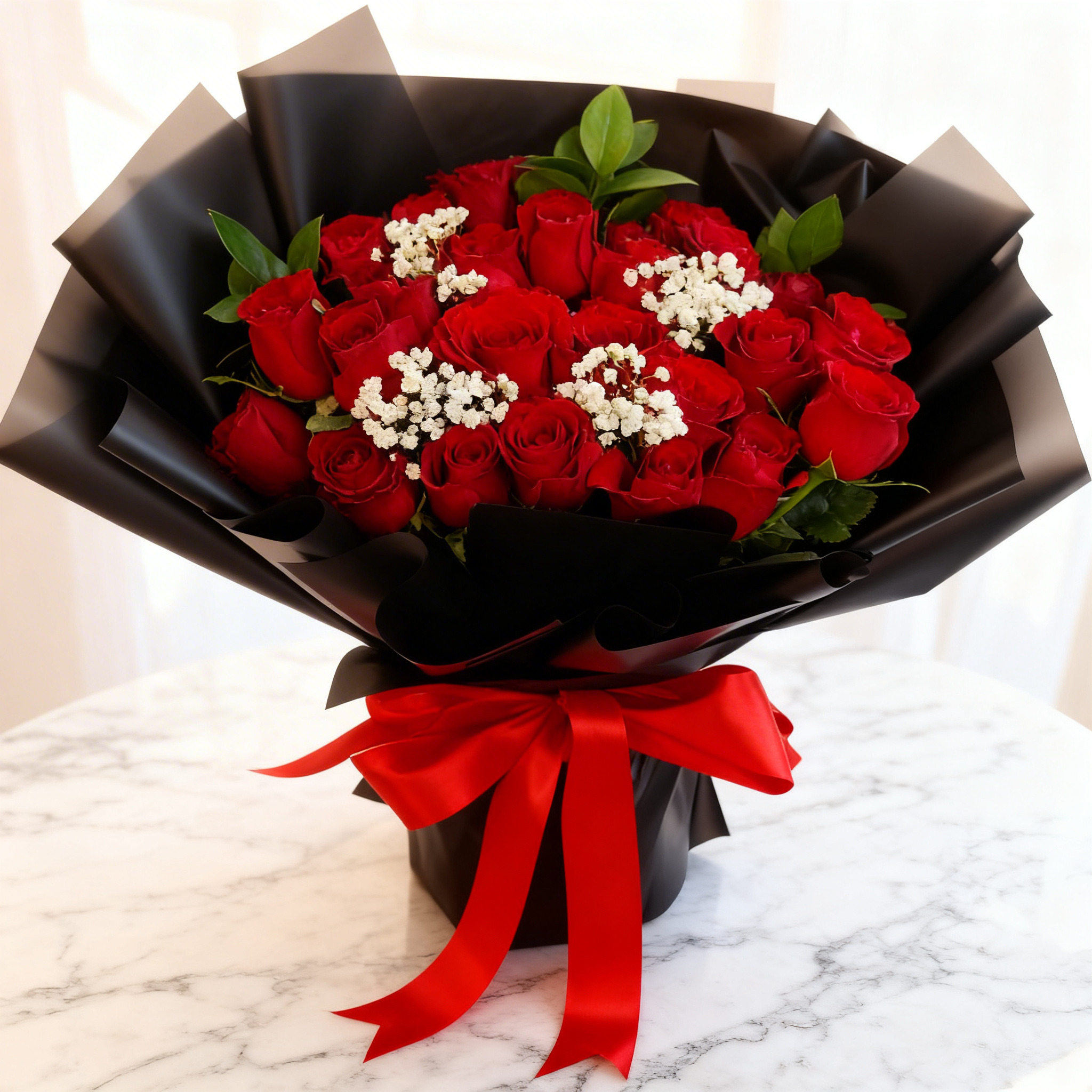 Bouquet of red roses