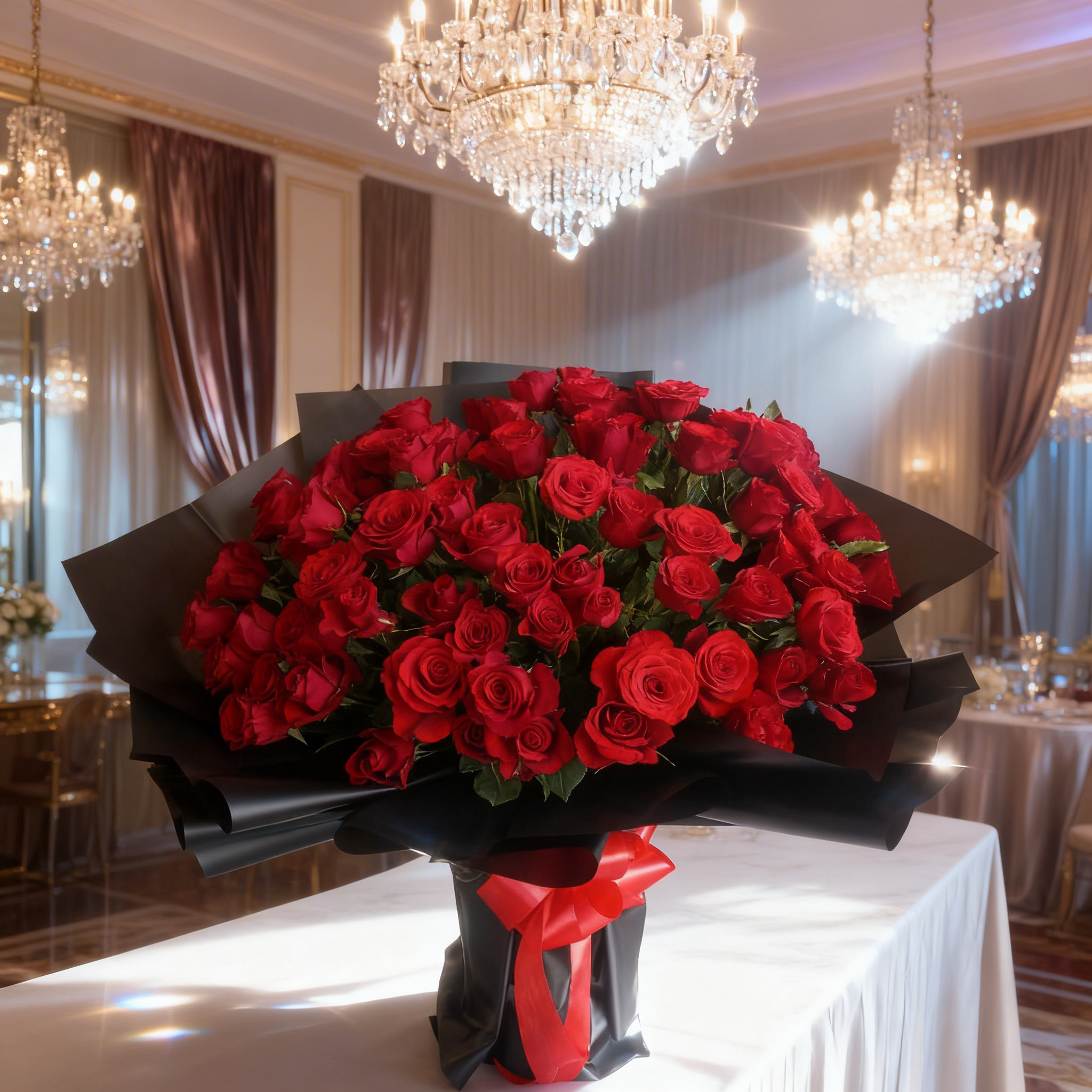 Bouquet of 80 Red Roses